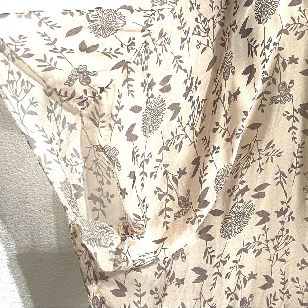 M. Made in Italy Woman Floral SILK Overlay Tunic Shift Top Dress Size S - Picture 6 of 14